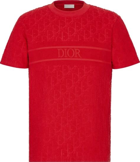 red dior shirt